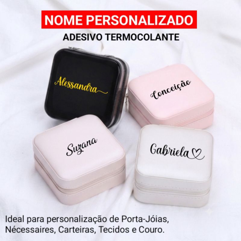 Adesivos 2/3/4/5/6/7/8/9/10 Nomes personalizados termocolante para porta jóias, tecido, couro carteira em Oferta na Shopee