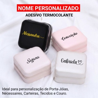Adesivos 2/3/4/5/6/7/8/9/10 Nomes personalizados termocolante para porta jóias, tecido, couro carteira em Oferta na Shopee