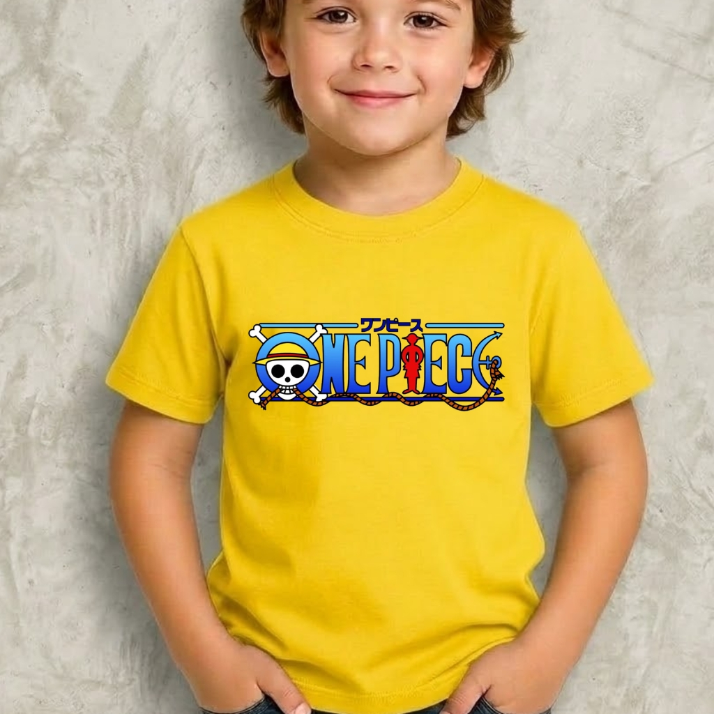 Camiseta Infantil One Piece Menino Luffy Anime e Manga Marinha Blusa 100% Algodão Juvenil e Adulto