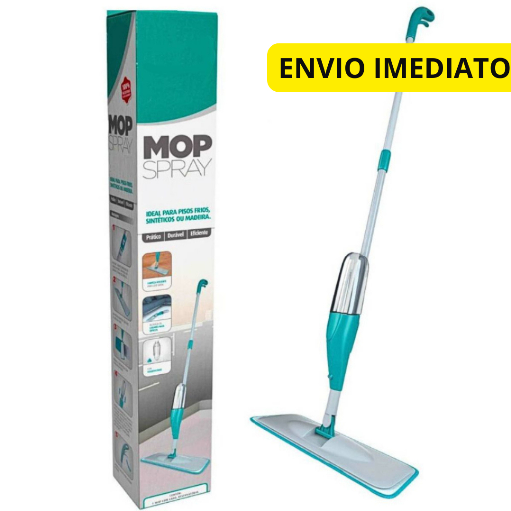 Mop Spray Refil de Microfibra Prático e Econômico Cabo de 125cm