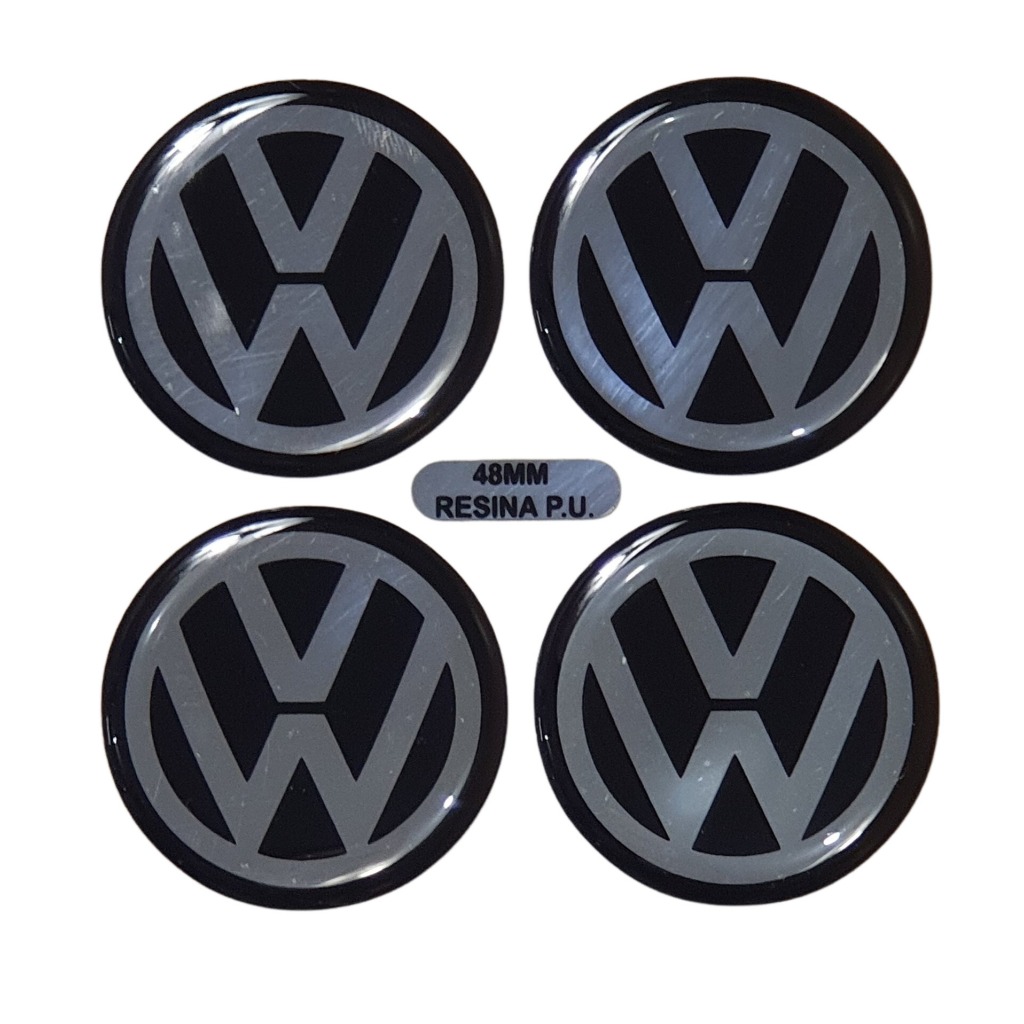 Emblema Adesivo Resinado Para Calota Volks Fiat Chevrolet Ford - 48mm