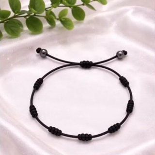 Pulseira 7 Nós Kabbalah Preta Força Firmeza Proteção Hematita Pedra 100% Natural em Oferta na Shopee