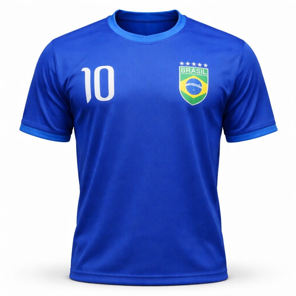 Camisa Camiseta Masculina Seleção Brasil Torcedor Dry Fit Copa do Mundo 2026 Futebol Básica