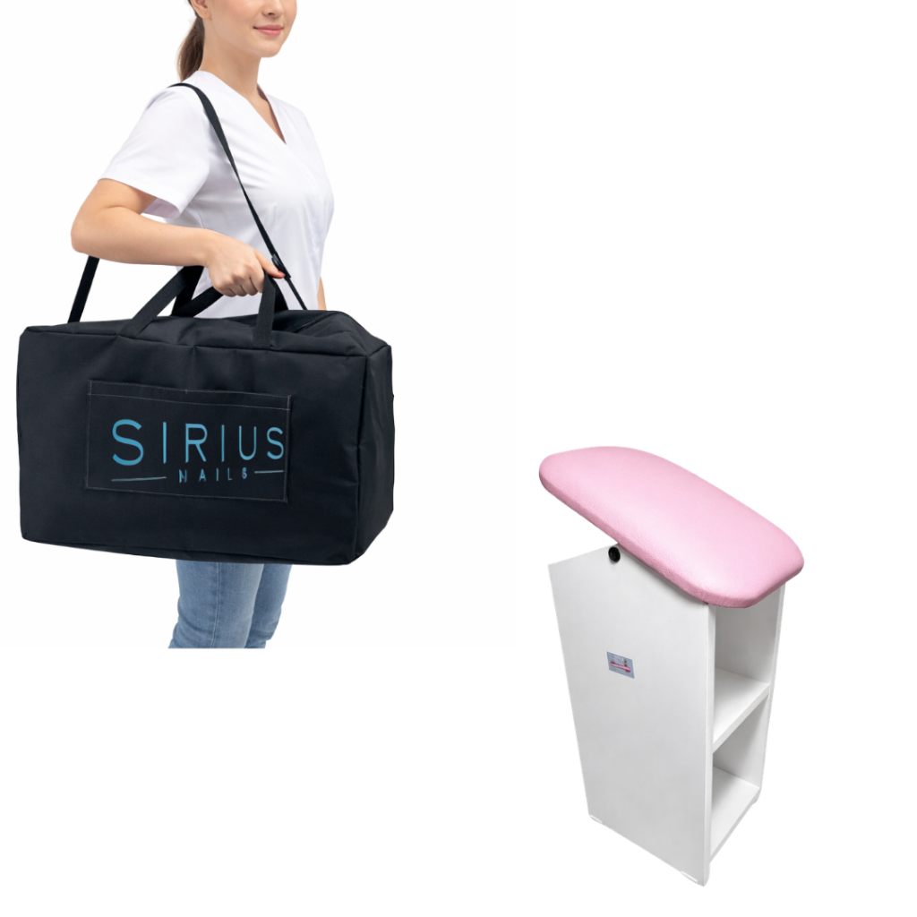 KIT Apoio de Pé S12 com Prateleira + Bolsa Transporte para Pedicure e Podologia  👜