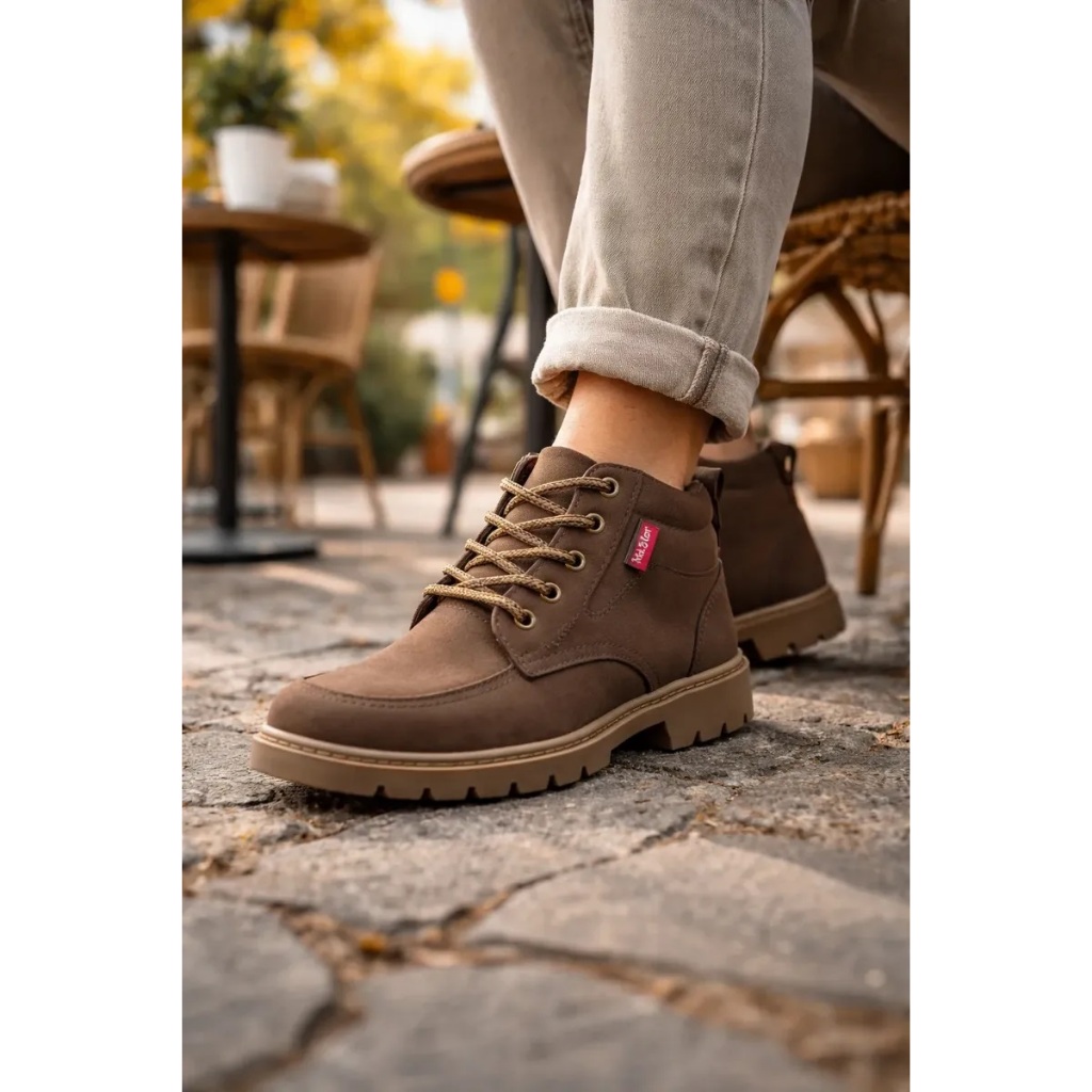 Bota Botinha Infantil Coturno Masculino Menino E Feminino Menina De Camurça