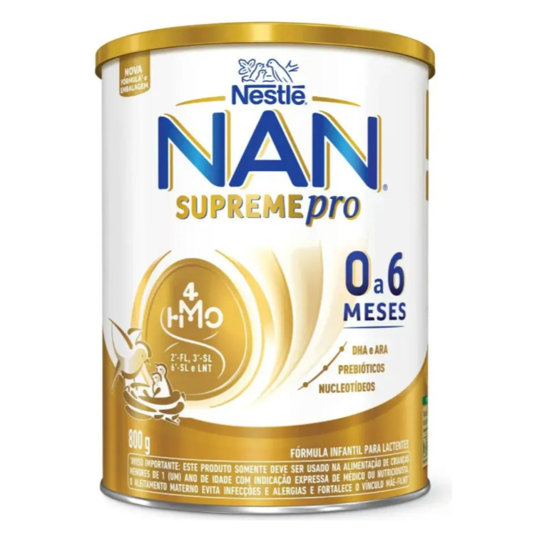 Leite Fórmula Infantil NAN Supreme 1 HMOs Nestlé 800g 0 a 6 Meses