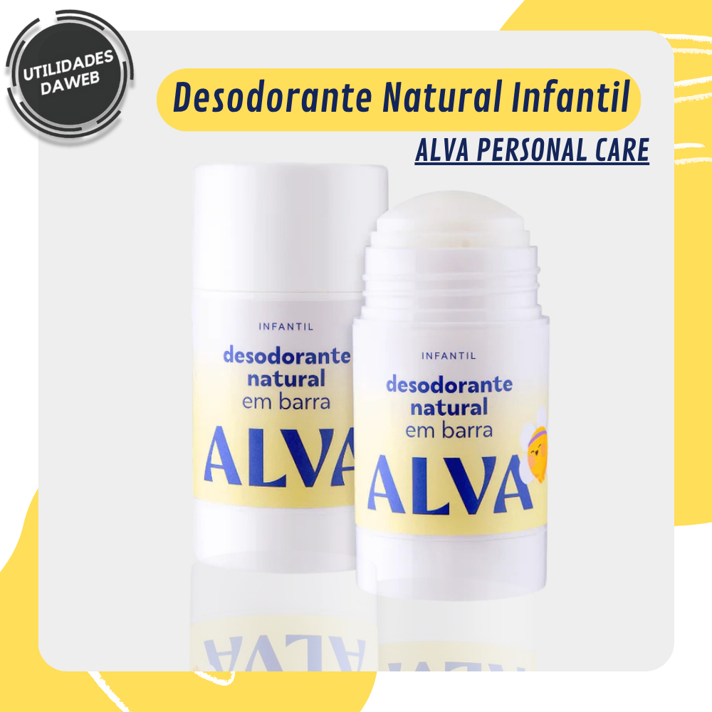 Desodorante 100% Natural Infantil Twist Camomila 33g Alva Personal Care Sem alumínio em Oferta na Shopee