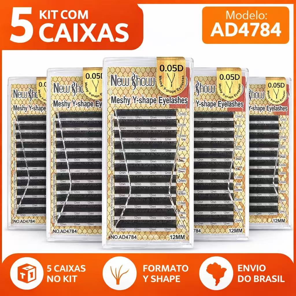 New Show 5Caixas Cílios Original com Selo Fio YY 0.05C/D/DD Extensão de Cilios Alongamento em Oferta na Shopee