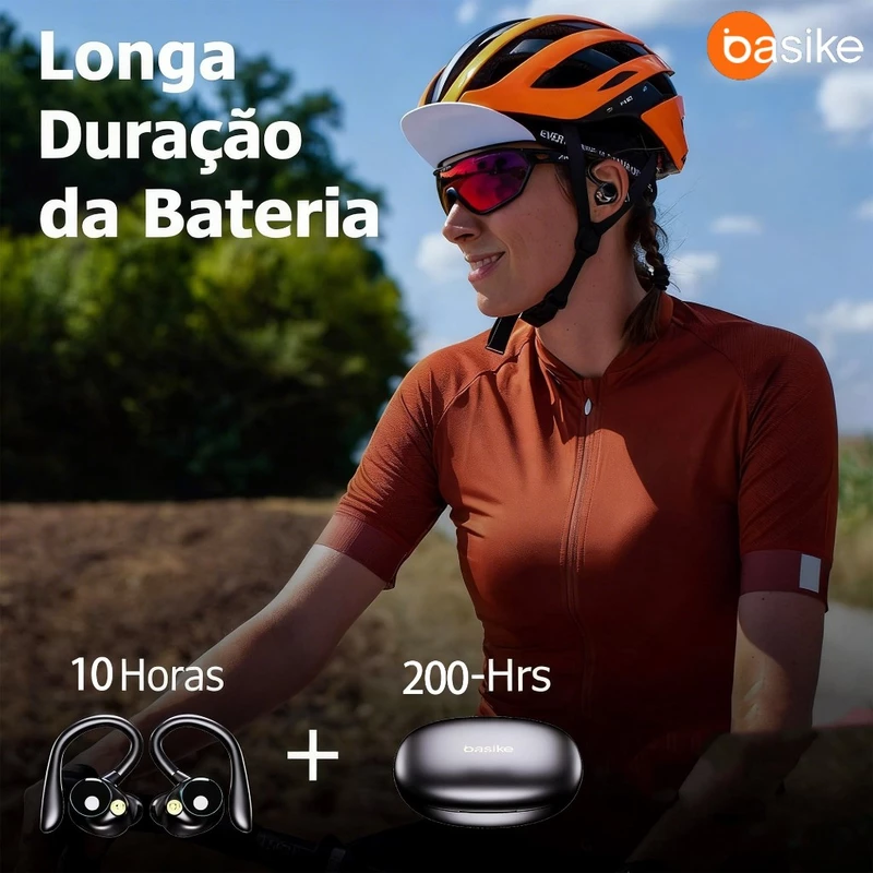 Fone de Ouvido Bluetooth Sem Fio Basike com Microfone e Som Estéreo — foto 4