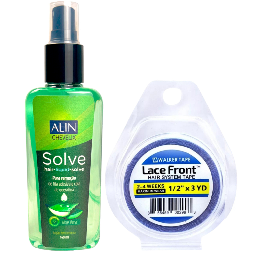 Kit Fita Adesiva Lace Front 1/2x3Yd + Removedor Alin Solve 140ml