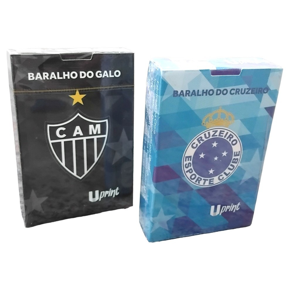Baralho Do Galo Atlético Mineiro + Cruzeiro 54 Cartas Papel Couchê Premium Presente Torcedor