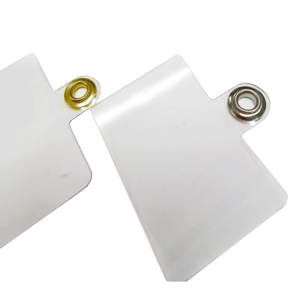 100 Suporte transparente para Cordão / Alça de celular  - ilhós prata ou dourado