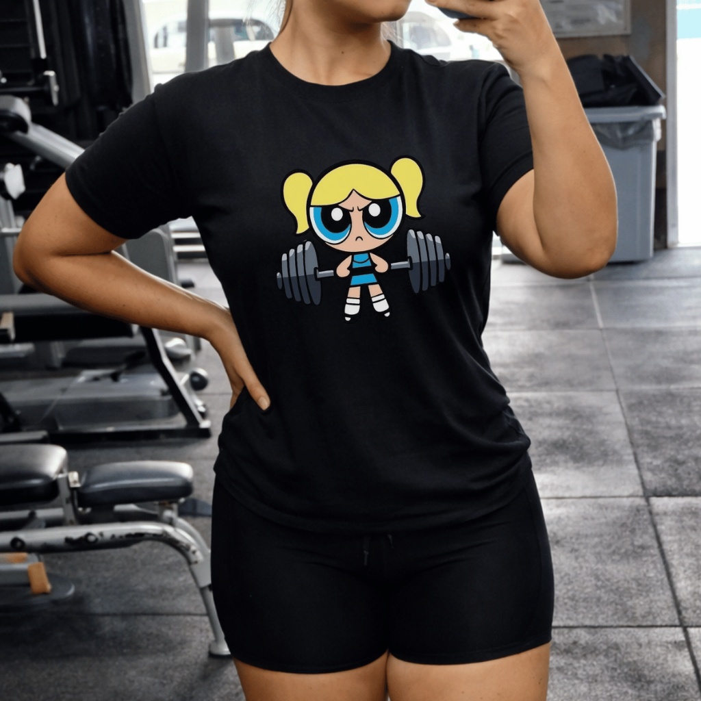 Camiseta Plus Size Feminina P Ao G5 Estampada Lindinha Super Poderosas Academia Blusa 100% Algodão Camisa
