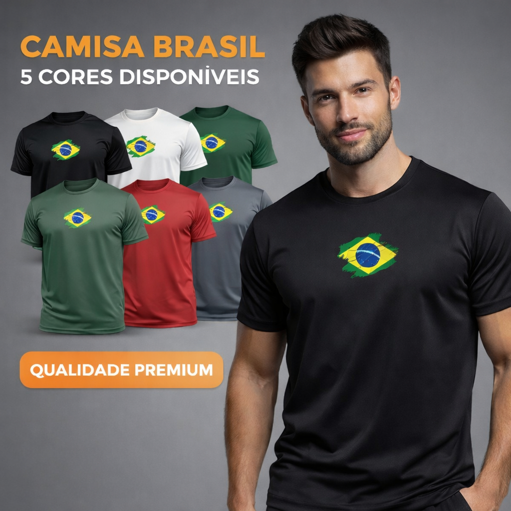 Camisa Brasil Copa 2026 Bandeira Do Brasil Masculina Alta Qualidade - ENVIO IMEDIATO !!!