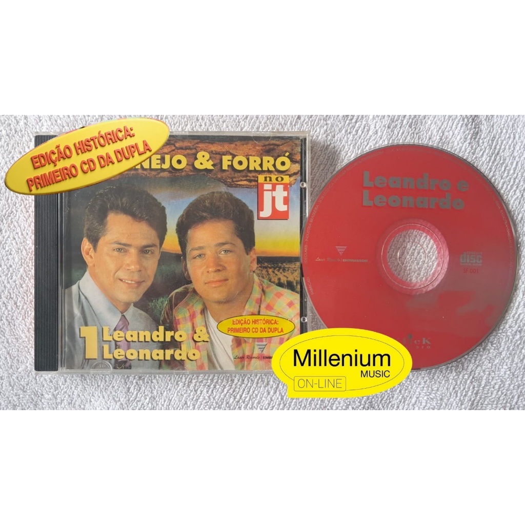 CD Leandro & Leonardo  Primeiro Álbum Da Dupla Sertanejo & Forró No JT Original Gravadora Colecionador Ótimo Estado
