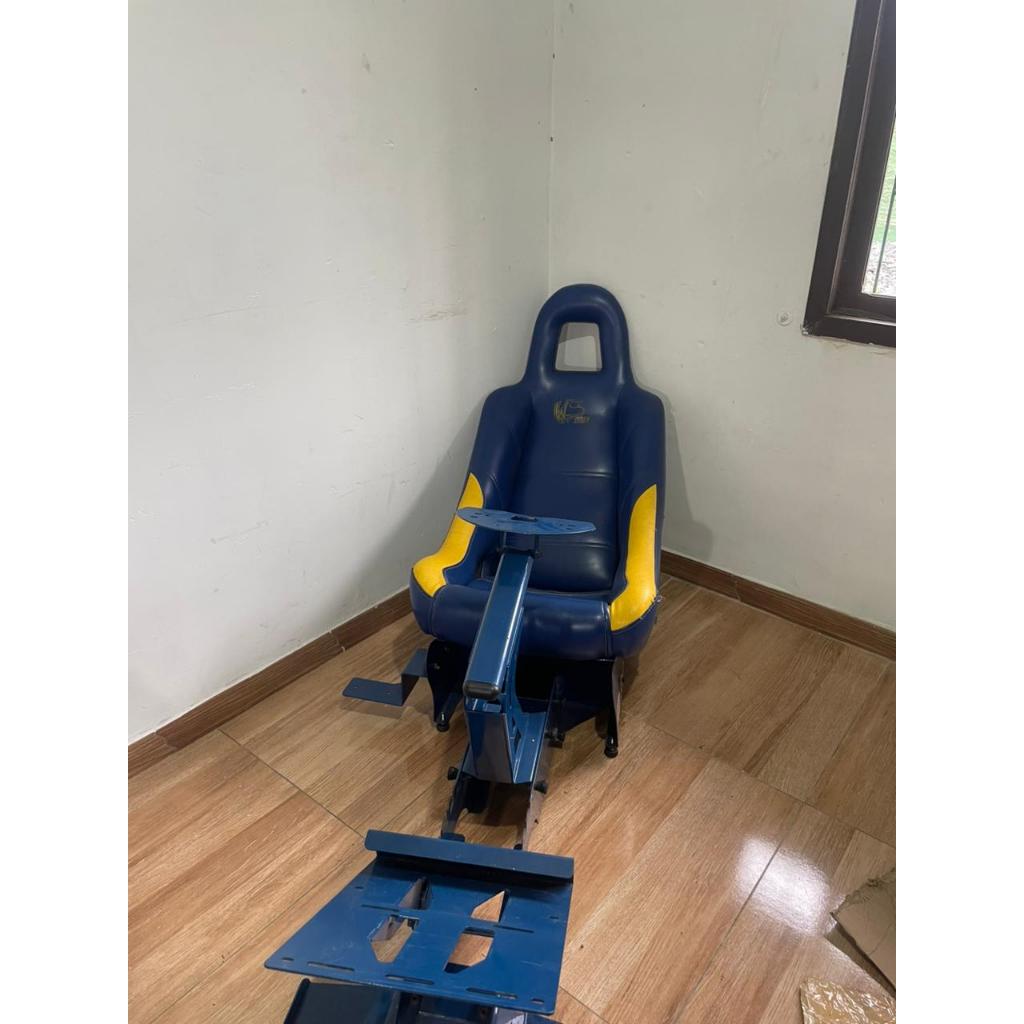 Cockpit Com Banco Winseats F1 Azul P/ G27, G29, G920, G923, Thrustmaster