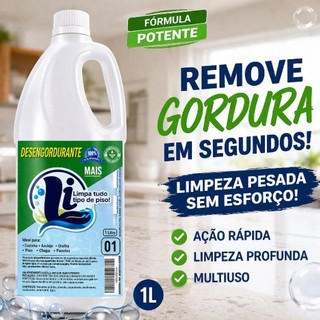 Desengordurante Potente 1L Remove Gordura Pesada Fogão Cozinha Air Fryer Forno Geladeira …