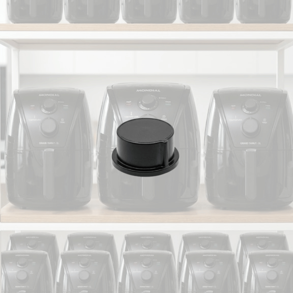 Botão Para Air Fryer Preto Fritadeira Mondial Timer e Temperatura