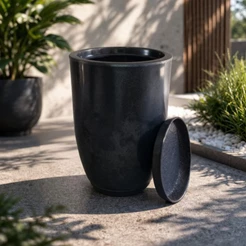 Vasos para plantas cone bojo polido n 1 com prato
