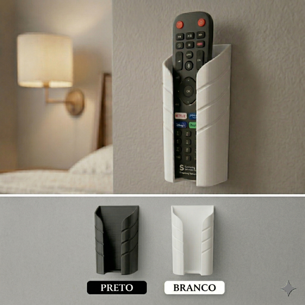 Suporte De Parede Porta Controle Remoto Tv Universal Ar Ventilador