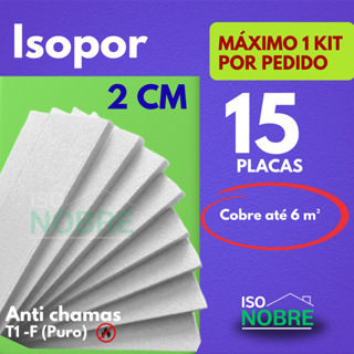 15 placas de Isopor EPS Antichama 2cm (20x400x1000) Alta Qualidade | Placa para Forro, Construção, Isolamento de Calor em Oferta na Shopee