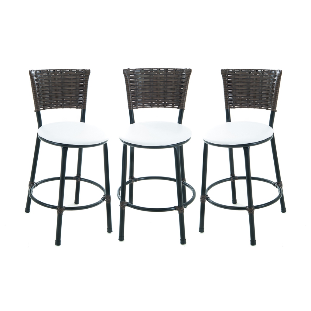 3 BANQUETAS BAIXA JUNCO ARGILA MARROM DE COZINHA AREA GOURMET ESPAÇO JUNCO