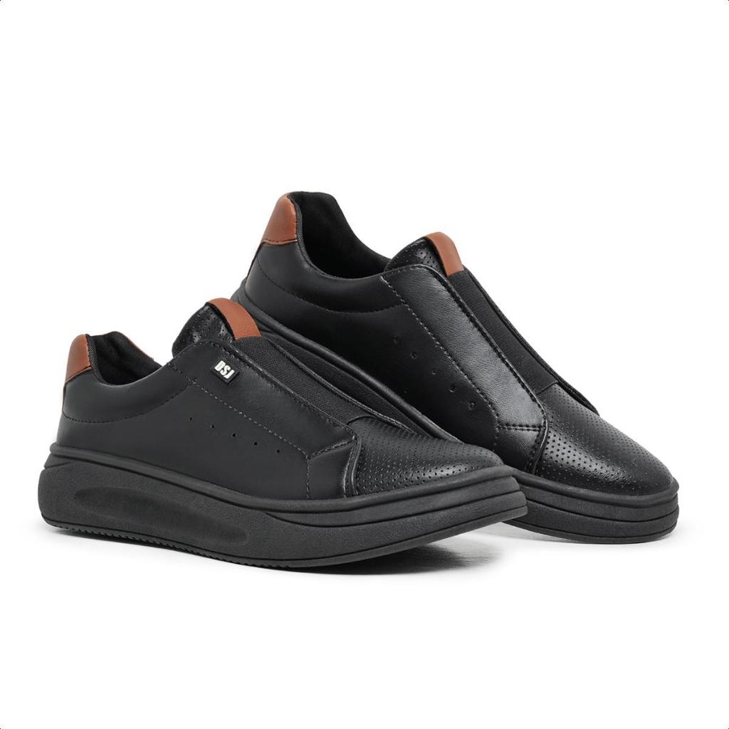 Sapatênis Masculino Slip On Look Casual Moderno Calce Fácil Promoção
