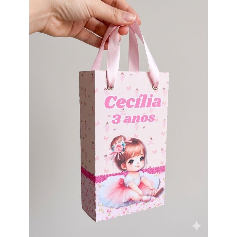 sacolinha surpresa P BAILARINA personalizado aniversário lembrancinha festa