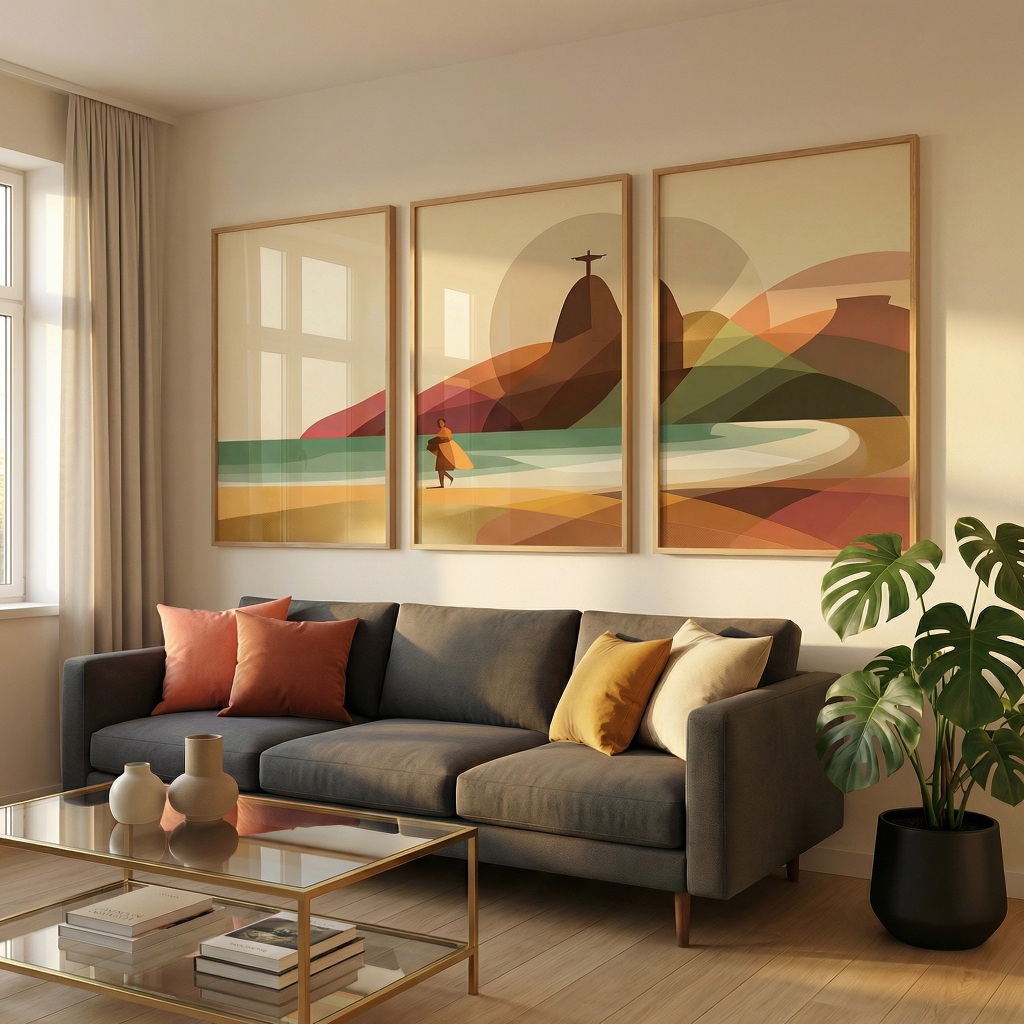Imagem Quadro Rio De Janeiro Brasilidades Quadro Com Moldura E Vidro Quadro Decorativo Sala Grande Praia