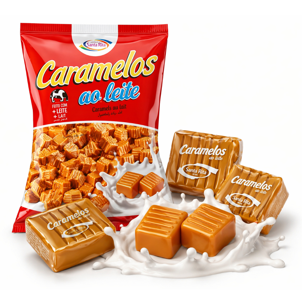 Bala Caramelo ao Leite - Baunilha 588g Santa Rita