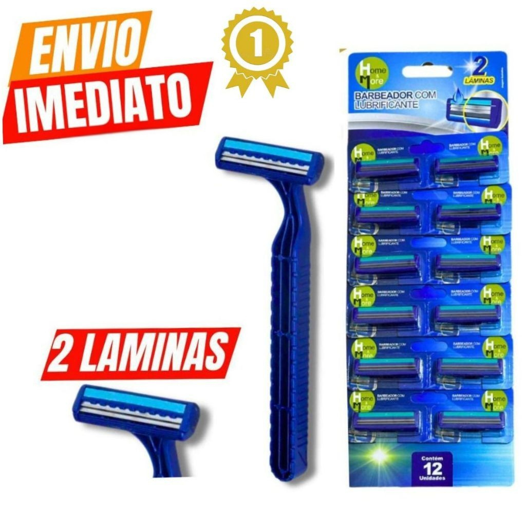 kit 48,36,24 UND Prestobarba Aparelho de Barbear 2 Lâminas Com Fita Lubrificante  Barbeador Descartável  premium Confort