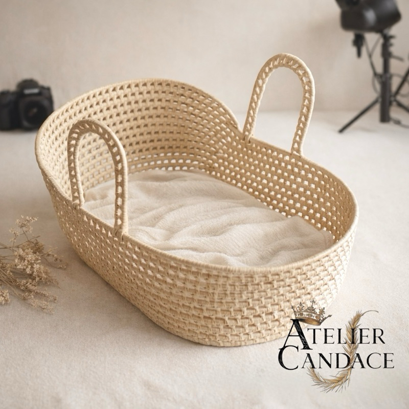 Moisés para Recém-Nascido Cesto Berço Bebê | Saída de Maternidade Ensaio Fotográfico Newborn