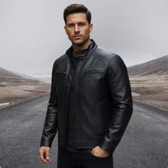 Jaqueta De Couro Masculino Slim Resistente Frio Inverno
