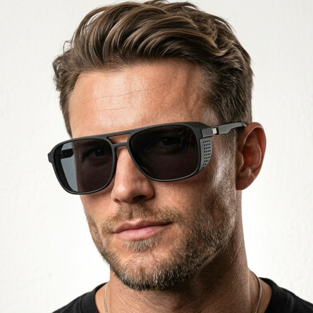 Óculos de Sol Leblon Quadrado Soldador Premium Steampunk Retrô Alok uv400 Feminino Masculino