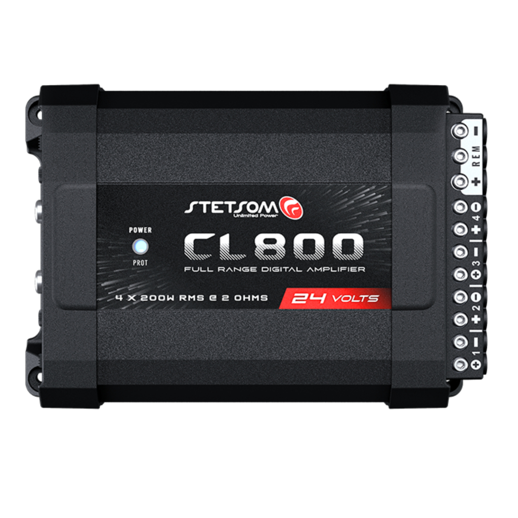 Modulo Amplificador Stetsom 24v Para Caminhão Cl800.4 4x200w Rms 2 Ohms