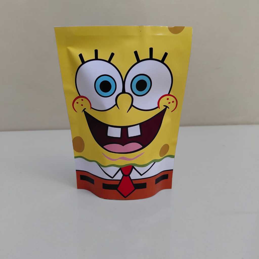 Saquinhos Personalizados Metalizado ZipLock - Lembrancinha Personalizada -  Bob Esponja - Saquinho Surpresa