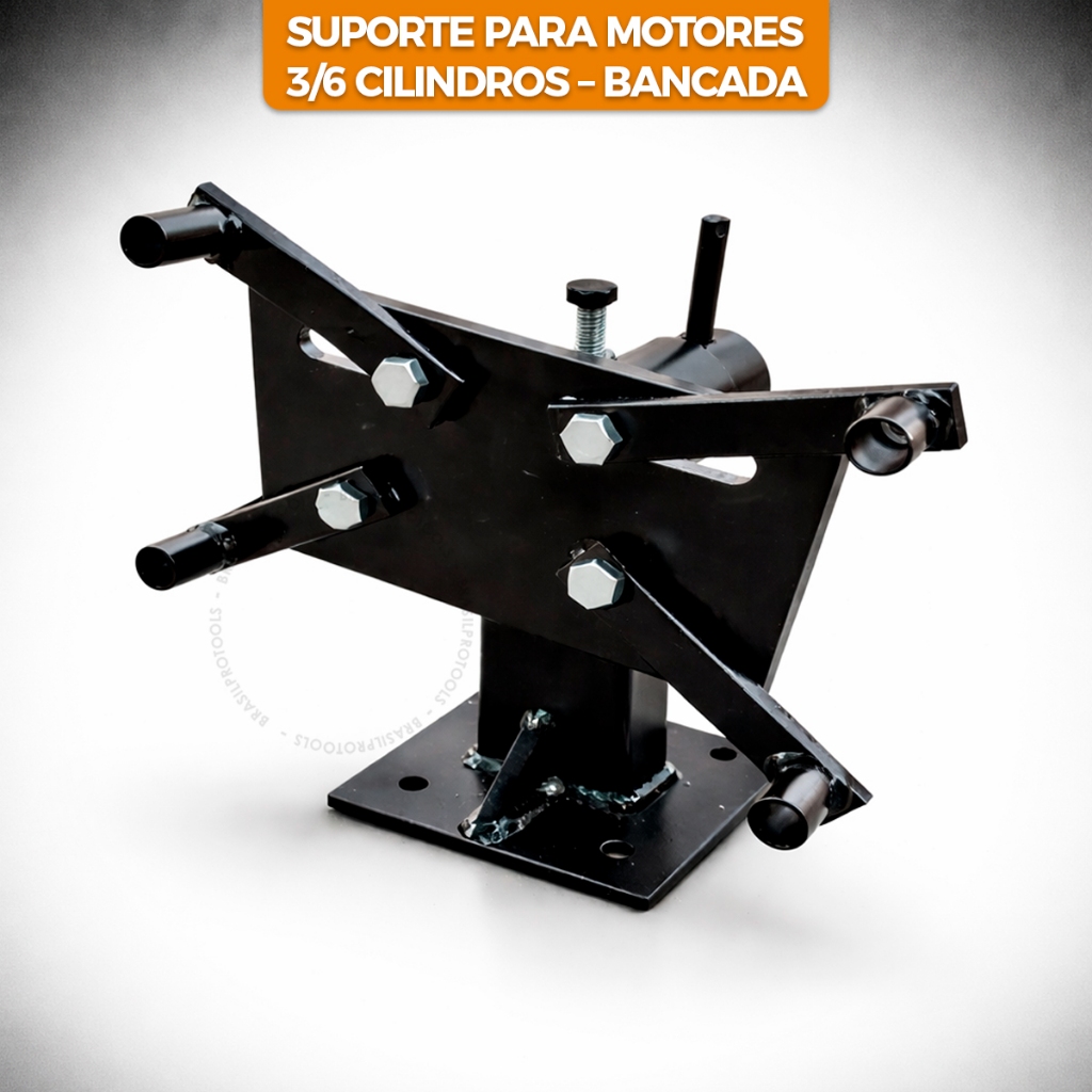 Suporte Cavalete Para Motores 3/6 Cilindros Fixação Bancada