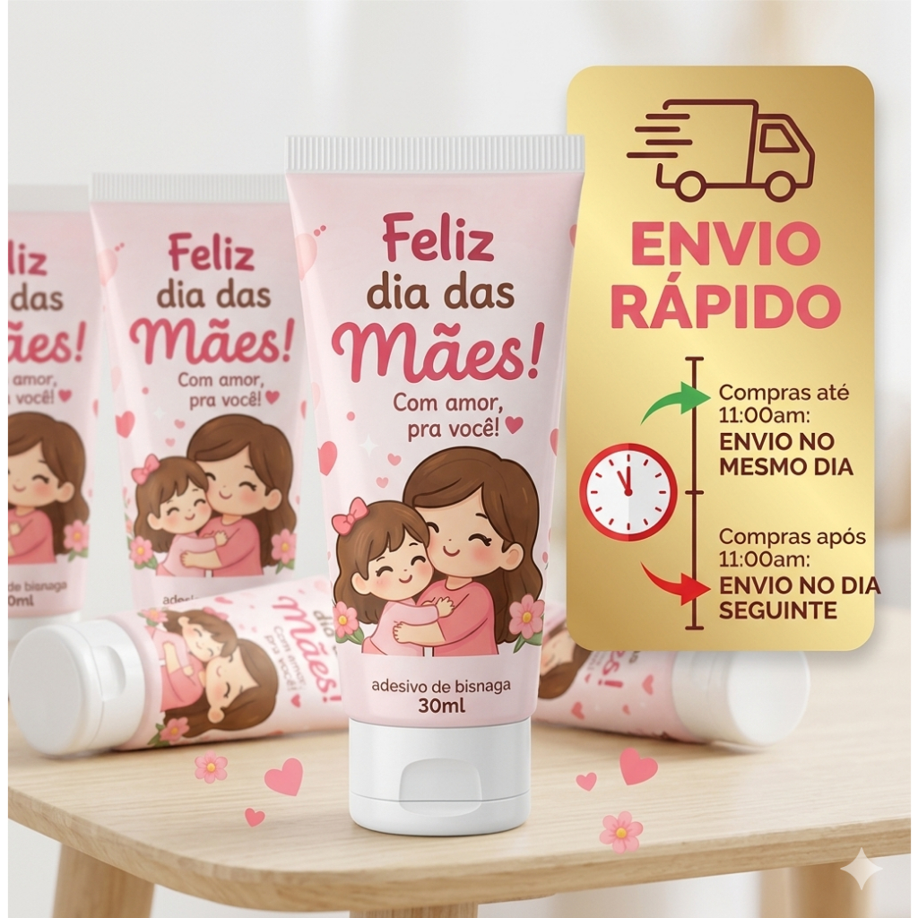 Adesivo Vinil para Bisnaga 30ml Dia das Mães 💖 À Prova D’Água| Envio Rápido | lembrancinha dia das mães Pronto para Cola