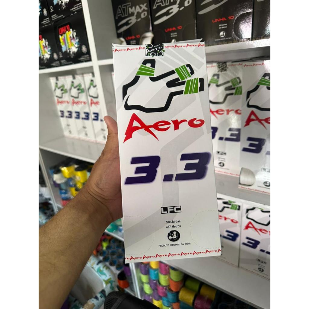 Linha Aero 3.3  500 Jardas Branca - Caixa com 1 ou 6 unidades Linha- Papagaio- Raia- Flechinha