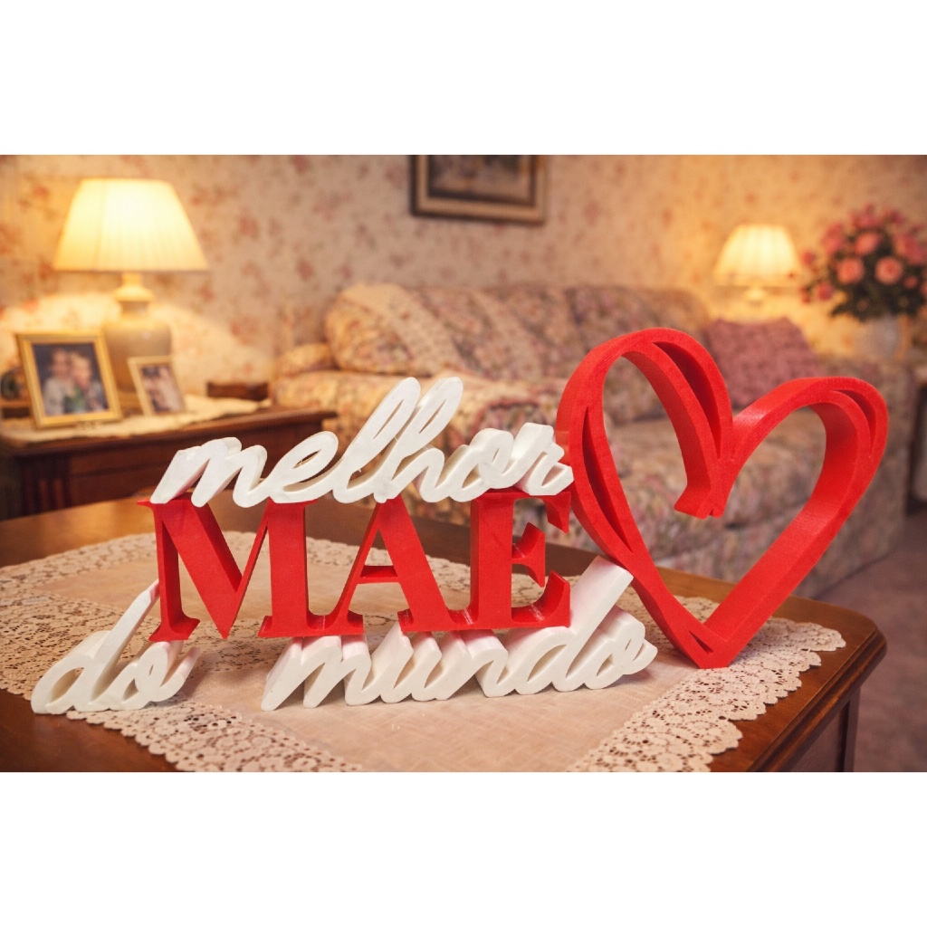 Letreiro Dia das Mães Melhor Mão do Mundo em Impressão 3d. Letreiro, Presente, Decoração, Casa, Escritório, Lembrança — R$ 49,90 em Shopee