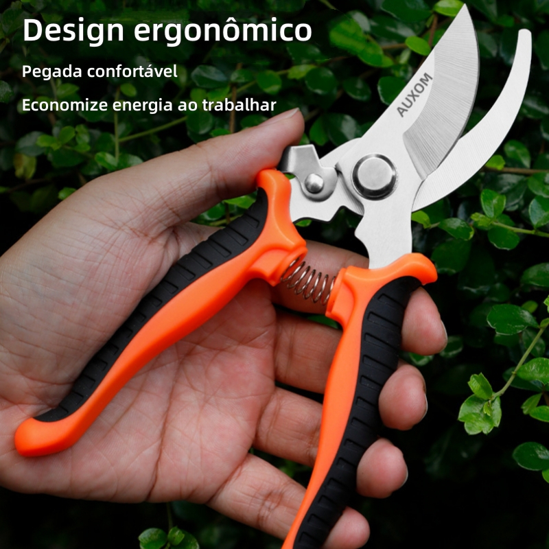 AUXOM Tesoura De Poda Profissional Alicate Para Galhos Plantas Jardim Super Afiada