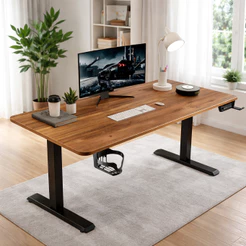 Mecolour Mesa Ergonômica C/ Regulagem De Altura Escrivaninhas 120x60cm Cor Marrom