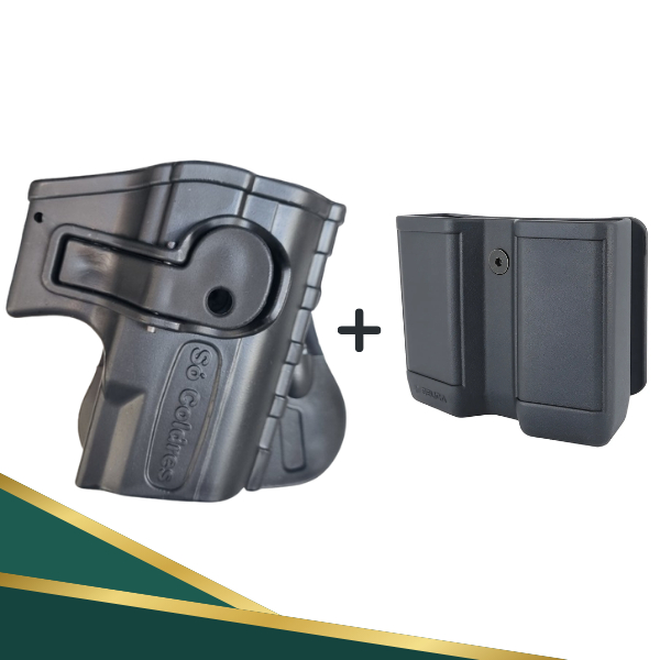 Kit porta carregador e c0ldre externo administrativo universal Taurus, TS9, Beretta APX