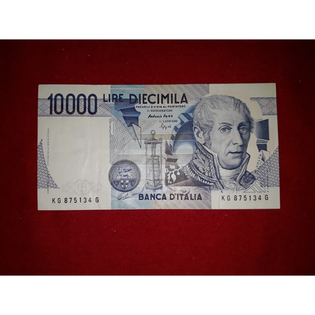 Cedula Colecionável da Italia 10000 Liras 1984 - SOBERBA