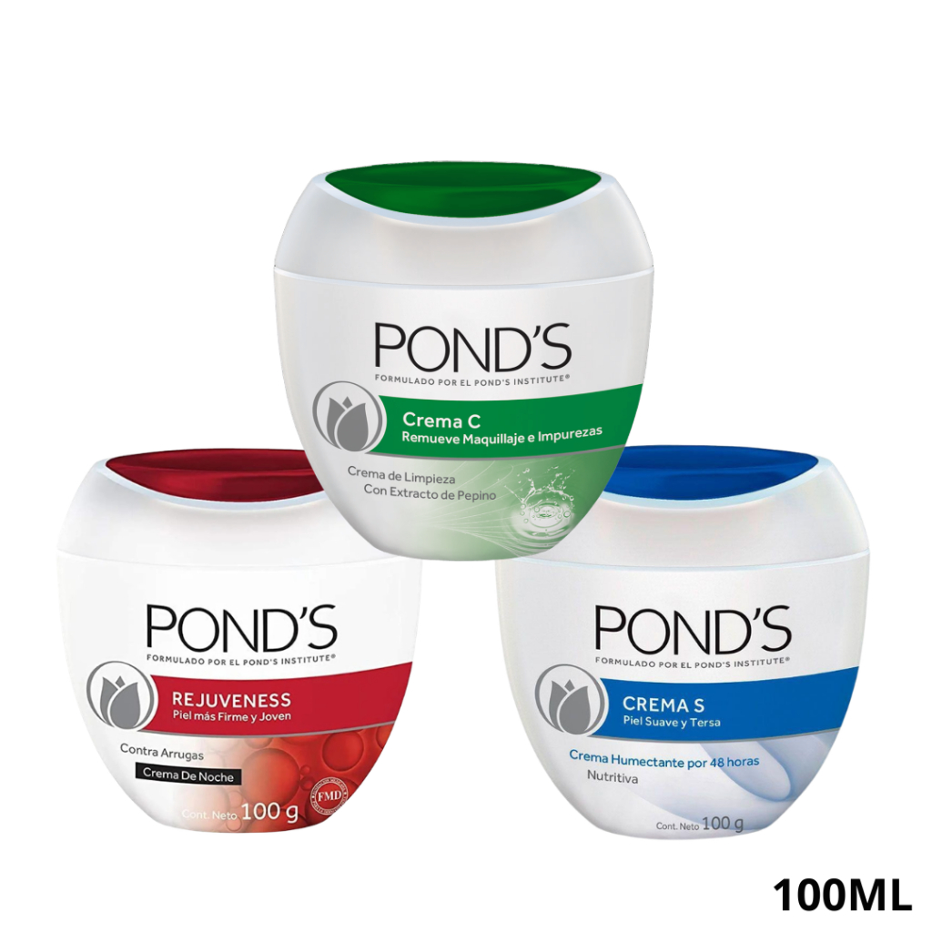 Creme Pond's C demaquilante + rejuveness antirrugas e creme S hidratante com 100g