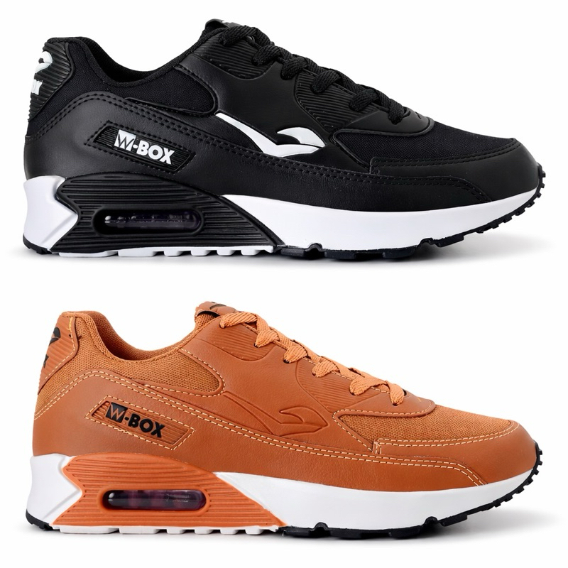 Kit 2 Pares Tênis Masculino W-Box Esportivo Casual Leve Confortável Academia Caminhada Corrida Promoção Barato