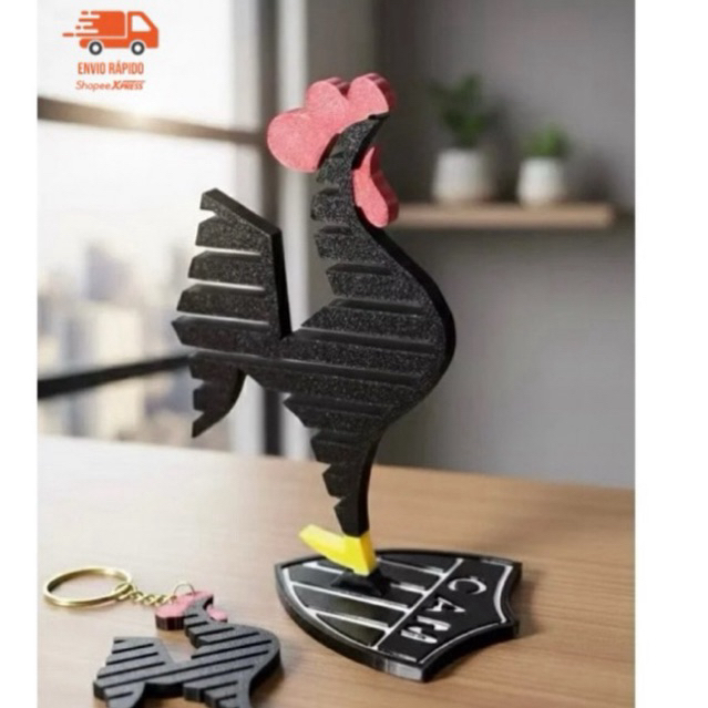 Estatua Galo Volpi 3d - Objeto decoração Atlético-MG. Estatua Time de Futebol enfeite