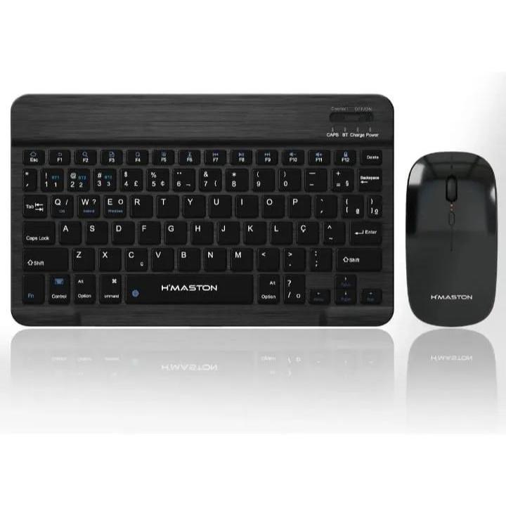 Hmaston Kit Teclado e Mouse Multilaser Portátil 2.4ghz Sem Fio Wireless Pc Teclas Macias