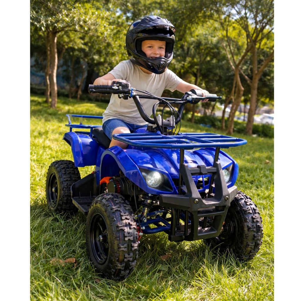 Mini Quadriciclo Infantil Gasolina 49cc Atv-2t Cor Azul Diversao Criança