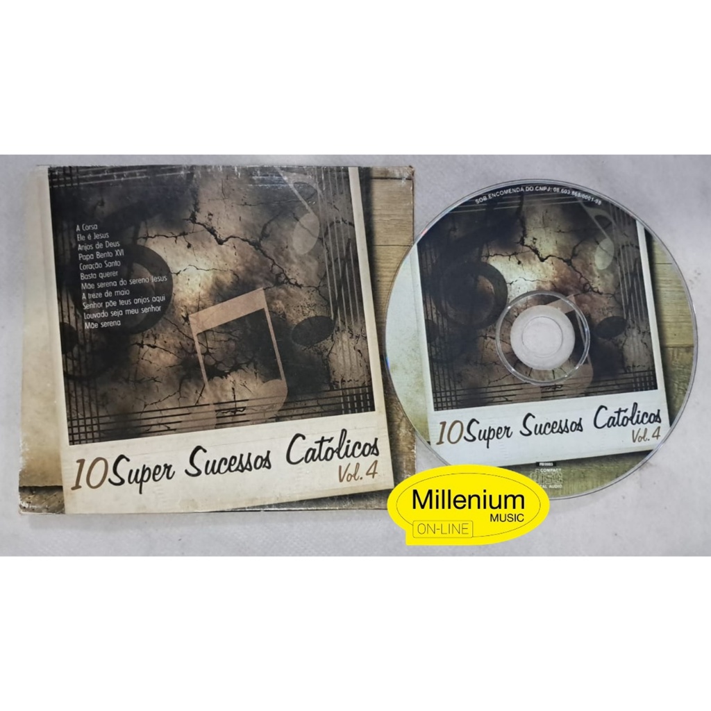 CD  10 Super Sucessos Católicos  Volume  4 - 2005 Original Gravadora Colecionador Ótimo Estado